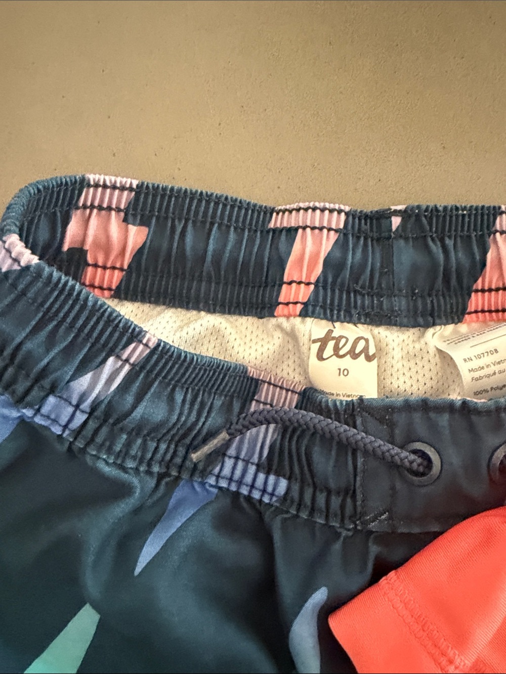 Tea Collection Kids Swim Set - Navy, Coral, Mint, Multicolor Lightning - Picture 3 of 4